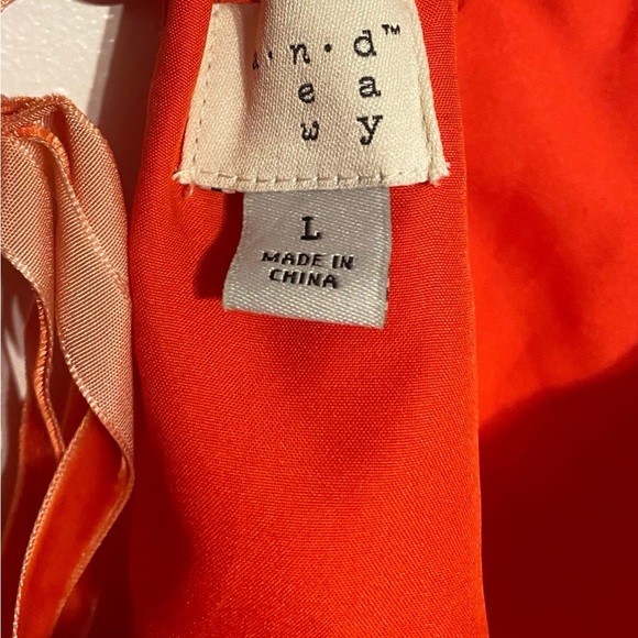 Women’s Vibrant Tomato Orange Dress SZ L - Picture 6 of 8